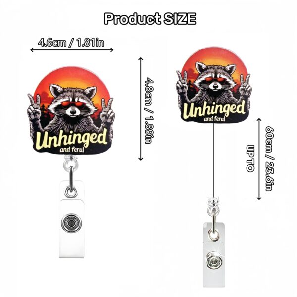 oly-e4342473a4fee21c0c45d5da79404d62 Wholesale Acrylic Fun Creative Little Panda Raccoon Easy Pull Buckle Telescopic Rotating Certificate Badge Clip Student Medical Gift