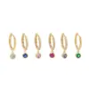 Wholesale Fashion Round Copper Drop Earrings Plating Inlay Zircon Copper Earrings 3 Pairs