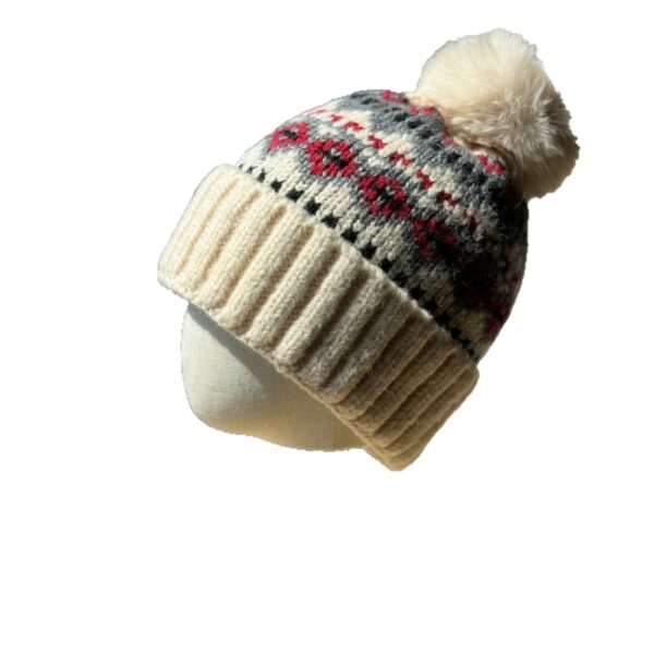 Wholesale Christmas wool hat for women, warm and cute winter pom-pom ear flap hat