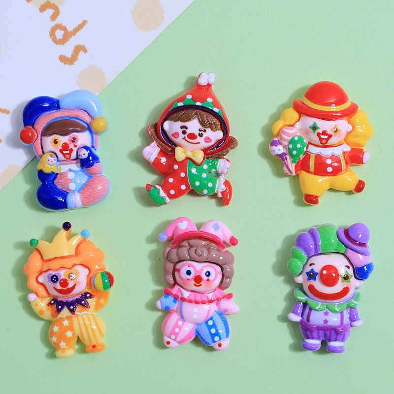 Wholesale Cartoon clown costume Chilen's Fun handmade diy cream glue phone case headess hairpin jewelry resin aessories