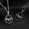 Wholesale Cross-Border Hot Selling Wednesday Necklace for Men and Women, Fashionable Cut Out Round Letter W Pendant Clavicle Chain Wednesday