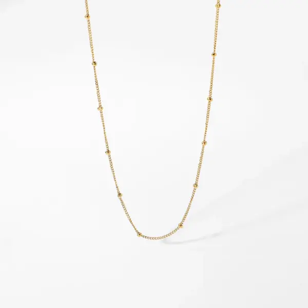 PVD Coated Real Gold Plated Geometric 304 Stainless Steel Titanium Steel Simple Style Waterproof Non Tarnish Necklace