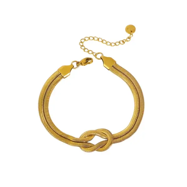 PVD Coated 18K Gold Real Gold Plated Geometric 304 Stainless Steel IG Style Simple Style Classic Style Waterproof Non Tarnish 304 Stainless Steel Bracelets