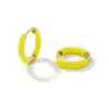 Wholesale 1 Pair Basic Commute Circle Buckle Epoxy 304 Stainless Steel 18K Gold Plated Hoop Earrings