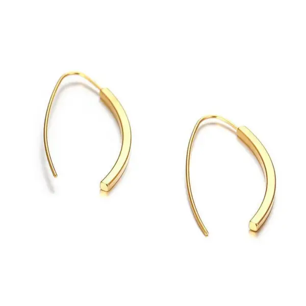 Wholesale 1 Pair Simple Style U Shape Plating 201 Stainless Steel Stainless Steel Earrings