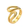 Wholesale Ig Style Classic Style Geometric Copper Plating 18k Gold Plated Open Rings