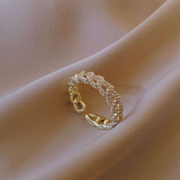 Wholesale Copper Plating Twist Artificial Gemstones Copper Rings