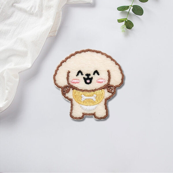 Wholesale Computer Embroidered Plush Bear Cloth Stickers Self-Adhesive Embroider Stickers DIY Bag Decoration Clothing Patch Stickers Wholesale Cute and Fun