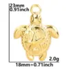 Wholesale PVD Coated Real Gold Plated 18K Tortoise 304 Stainless Steel Cute Simple Style Waterproof Non Tarnish Pendant Necklace