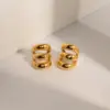Wholesale PVD Coated Real Gold Plated 18K Gold Solid Color 304 Stainless Steel IG Style Waterproof Non Tarnish 304 Stainless Steel Ear Cuffs