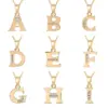 Wholesale Simple Style Letter Copper Plating Inlay Zircon Pendant Necklace