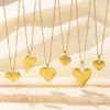 Wholesale PVD Coated Real Gold Plated 18K Gold Heart Shape 304 Stainless Steel Elegant Cute Waterproof Non Tarnish Pendant Necklace
