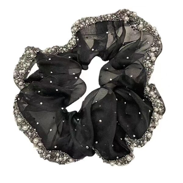 Wholesale Light Luxury Super Fairy Organza Large Intestine Hair Ring Mesh Ponytail Leather Headband High-End New Oversized Headwear for Women