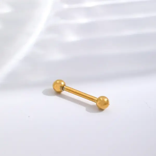 Wholesale 1 Simple Style Commute Round 304 Stainless Steel 18K Gold Plated Ear Studs