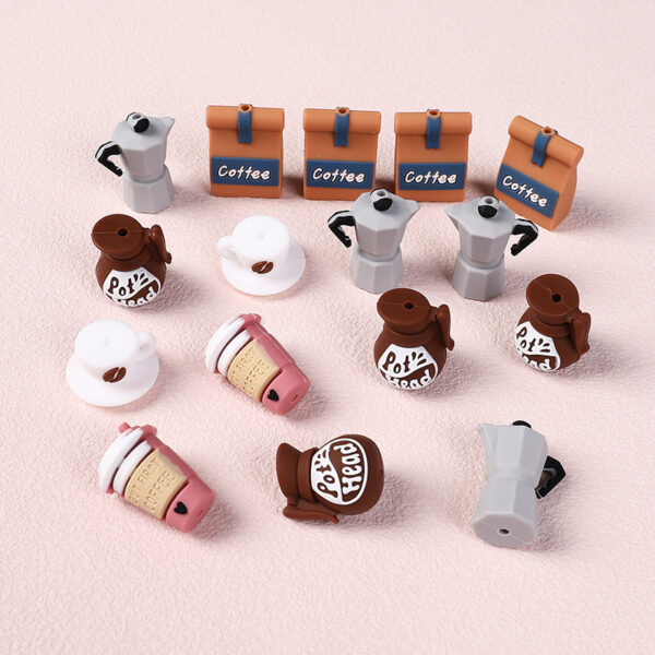 oly-e48be1eb6bcf506c92f42a8653de086f Wholesale Creative 3D coee t silicone beads personality DIY jewelry bracelet beaded aessories coee c silicone beads