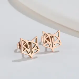 Origami Fox Head / Rose Gold