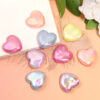Wholesale New heart-shaped, colorful, open-hole beaded acrylic beads for DIY mobile phone chains, keychains, and jewelry accessories.