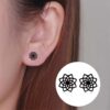 Wholesale Retro Lotus Earrings Ins Feminine Literary Fresh Fashion Cut Out Flowers Korean Simple Earrings in Stock
