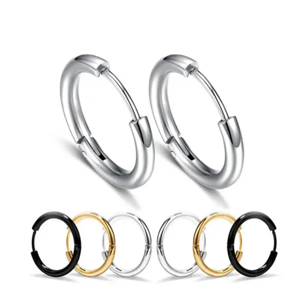Wholesale 1 Piece Simple Style Geometric Plating Stainless Steel Earrings