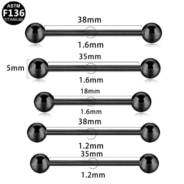 Wholesale 1 Piece Ear Cartilage Rings & Studs Simple Style Classic Style Geometric Pure Titanium Titanium Alloy Plating