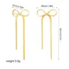 Wholesale 1 Pair Sweet Bow Knot Plating Copper Drop Earrings