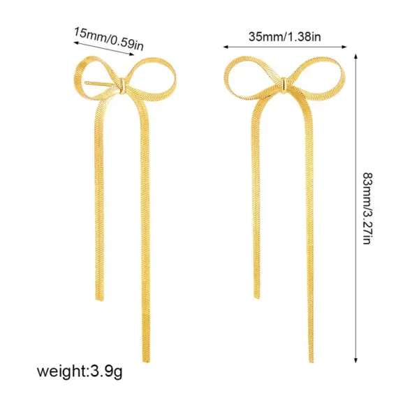 Wholesale 1 Pair Sweet Bow Knot Plating Copper Drop Earrings