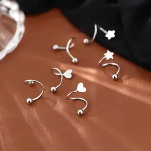 Wholesale 1 Pair Simple Style Star Heart Shape Plating Stainless Steel Ear Studs