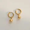 Wholesale 1 Pair Elegant Lady Ball Plating Titanium Steel Drop Earrings