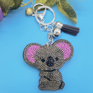 oly-e4a2d229ad09652b3f78b802aac229b7 Wholesale 4pcs Velvet Diamond Koala Hot Diamond Picture Keychain