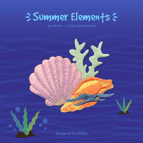 Wholesale Idiot Embroidered Ocean World Embroider Clothing Patch Patch Iron Cloth Patch Fashion Versatile diy Repair Hole Adhesive Backing