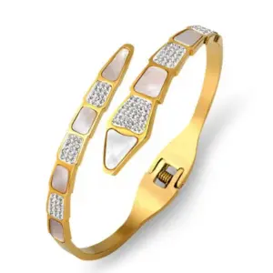 Gold Snake Bone Bracelet