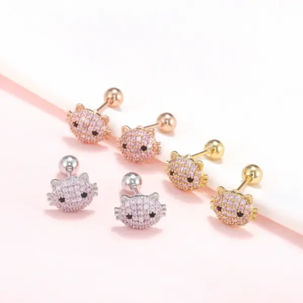 Wholesale Ear Cartilage Rings & Studs Animal Brass Gem