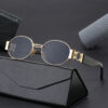 Wholesale Round Frame Sunglasses Metal Trendy Iuencer Sunglasses for Women Retro Lisa Style Photo Sunglasses