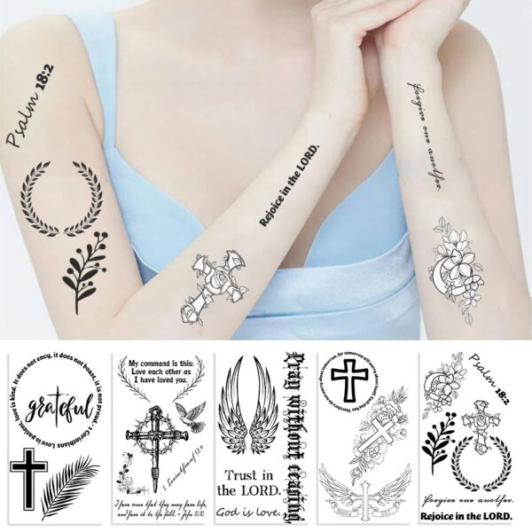 Wholesale Cross-border New Black and White Sheng Jing Series Tattoo Stickers Waterproof Party Party Gift Funny Fun Face Stickers