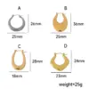 Wholesale 201 Stainless Steel U Shape Geometric Electroplating Golden Plated Modern Style Classic Style Earrings