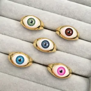Wholesale Plastic Copper Geometric No Inlaid Rings