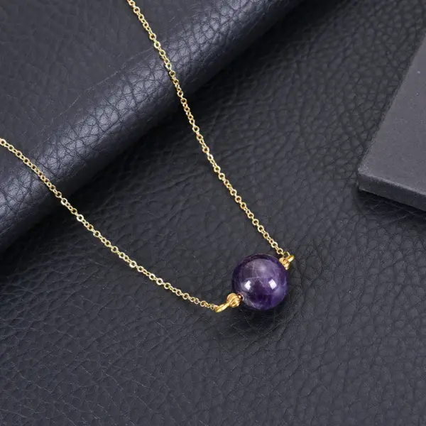 Wholesale Elegant Printing Natural Stone Pendant Necklace In Bulk