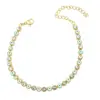 Wholesale Fashion Eye Copper 18k Gold Plated Artificial Gemstones Bracelets In Bulk