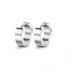 Wholesale 1 Pair Simple Style Circle Plating Titanium Steel Earrings