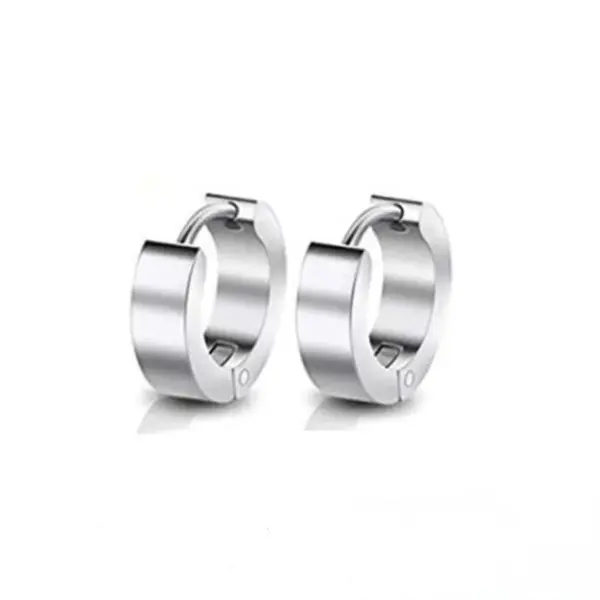 Wholesale 1 Pair Simple Style Circle Plating Titanium Steel Earrings