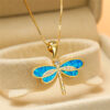 Wholesale Yansheng cross-border source wish New ins cold style gold dragonfly Aobao necklace women's simple fashion necklace
