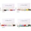 Wholesale Cross Border Color Small Flower Oil Drop Pendant Earrings suit Bohemian Alloy Earrings Spring and Summer Earrings Gift