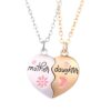 Wholesale Cross-border new fashion love splicing parent-child necklace mother and daughter magnetic pendant son mother's day