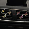 Wholesale metal butterfly agoy car perfume clip bee car air conditioning outlet fragrant decorative clip
