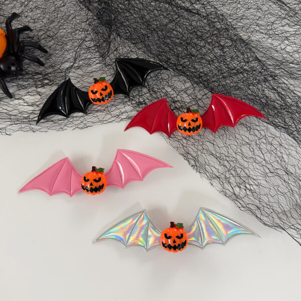 Wholesale New Halloween Headdress Dark Series Funny Pumpkin Single Eye Devil Bat Wings Side Hairpin Hairpin