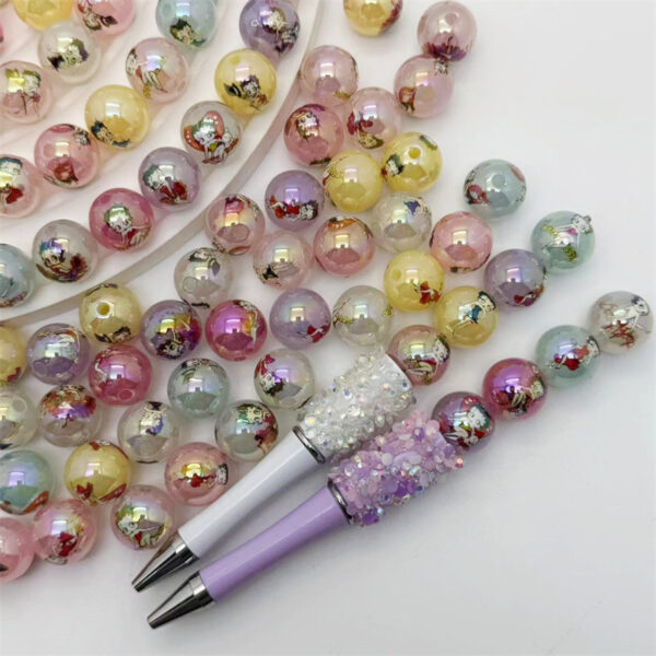 Wholesale 16mm fashion cartoon betty round beads diy bag chain necklace string pen phone chain earrings hair rope accessories