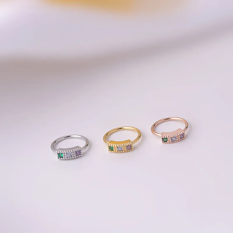 Wholesale Fashion Geometric Copper Plating Zircon Nose Ring Nose Pin