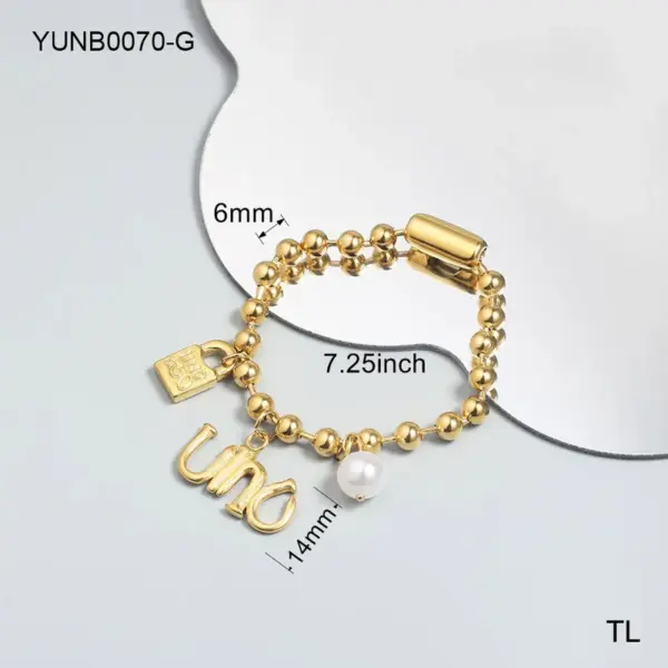 PVD Coated Real Gold Plated 18K Gold Solid Color 304 Stainless Steel Simple Style Streetwear Waterproof Non Tarnish 304 Stainless Steel Bracelets