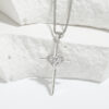 oly-e4f2f17121825a573b4d5a8bcaef08b4 Wholesale heart-shaped twee contion stone clavicle chain retro cold wind faith cross necklace