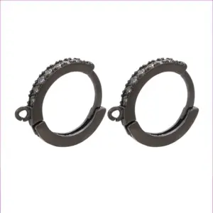 Gun Black and White Diamonds Flat Ring